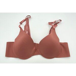 Marilyn Monroe 6169-49 Underwire Bra Lace Trim Back Salmon Dusty Pink Size 36B